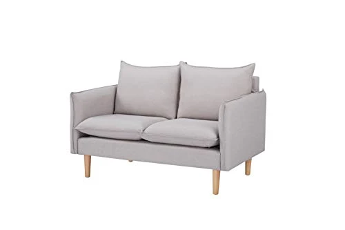 Marque Amazon - Movian Keitele- Canapé 2 places, 130 x 82 x 84 cm, Gris clair
