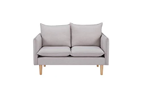 Marque Amazon - Movian Keitele- Canapé 2 places, 130 x 82 x 84 cm, Gris clair