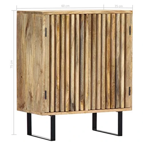 Tidyard Buffet en Bois de Manguier Massif Solide et Durable Style Naturel 60 x 35 x 75 cm