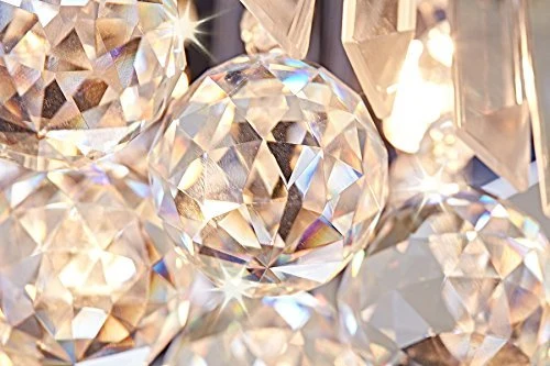 Saint Mossi Moderne Design K9 Cristal Gouttelette Lustre Éclairage LED Plafonnier Plafond Luminaire Suspension Luminaire pour Salle à Manger Salle De Bains Chambre Salon 9 * G9 40 x 40 x 18 c