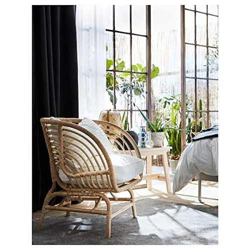BestOnlineDeals01 BUSKBO Fauteuil en rotin 42 x 72 x 63 cm Durable et facile d'entretien Fauteuils en rotin Fauteuils et méridienne. Canapés et fauteuils Meubles Respectueux de l'environnement.