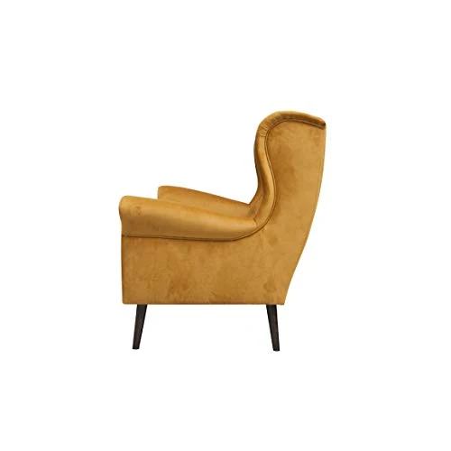 E-MEUBLES Fauteuil en 1 Place en Tissu Fixe - Velo (Bleu Marine)