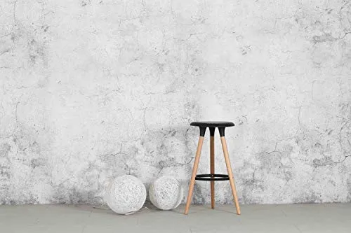 KOSMI - Tabouret Noir Style scandinave Oslo avec Coque en résine Noire et Pieds en Bois Naturel