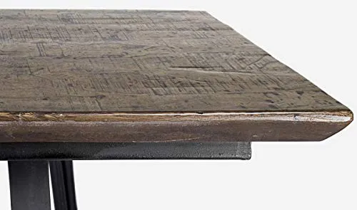 PEGANE Table à Manger/Table Repas en Bois recyclé Coloris Marron - L.200 x P.90 x H.76 cm