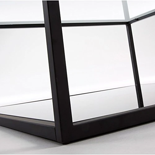 LF - Table basse Grennhill carré 80 x 80 cm métal et verre