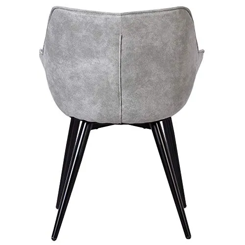 WOLTU 1 X Chaise de Salle à Manger rembourrée en Tissu Scientifique Pieds en métal,Chaise pour Chambre Chaise de Salle de réception,Gris Clair BH99hgr-1