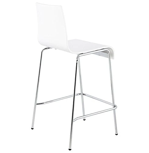 Quai 56 KWA - Lot de 3 tabourets Snack mi-Hauteur - Blanc