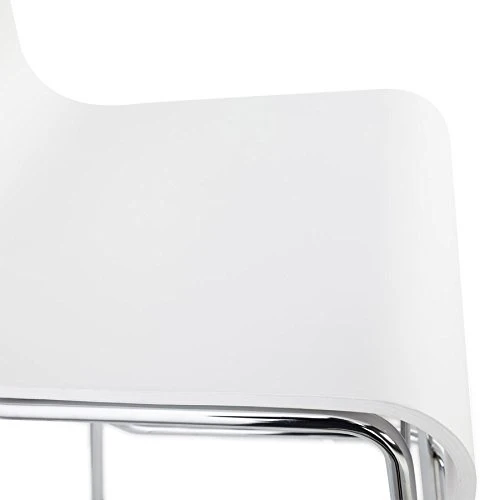 Quai 56 KWA - Lot de 3 tabourets Snack mi-Hauteur - Blanc