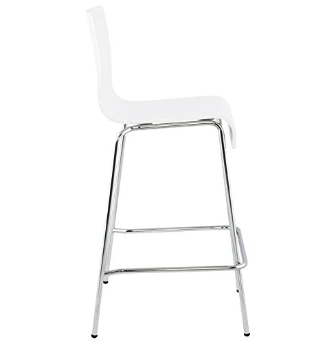 Quai 56 KWA - Lot de 3 tabourets Snack mi-Hauteur - Blanc