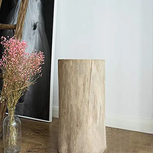 NNHDWS Table D'appoint De Souche, Bûche Tabouret Bois Rétro Vieux Jeu Nostalgique Tabouret Rond, Utilisé pour Les Tables d'angle dans Le Salon, Chambre Tabouret Bas,S