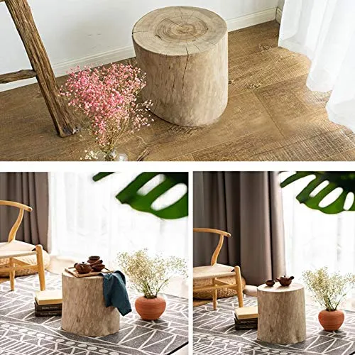 NNHDWS Table D'appoint De Souche, Bûche Tabouret Bois Rétro Vieux Jeu Nostalgique Tabouret Rond, Utilisé pour Les Tables d'angle dans Le Salon, Chambre Tabouret Bas,S