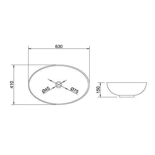 Lavabo Vasque à Poser Blanc 63cm Lave Main Sogood Bruxelles306 63x42x15,5cm