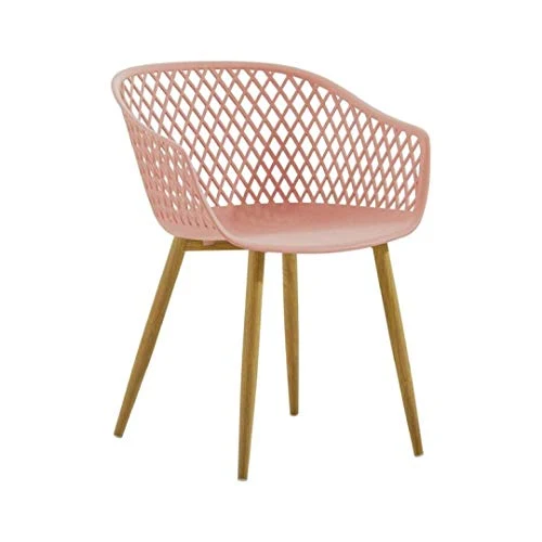 ZONS Rose Lot DE 4 Tango CHAISES Design Pieds en Metal Imitation Bois