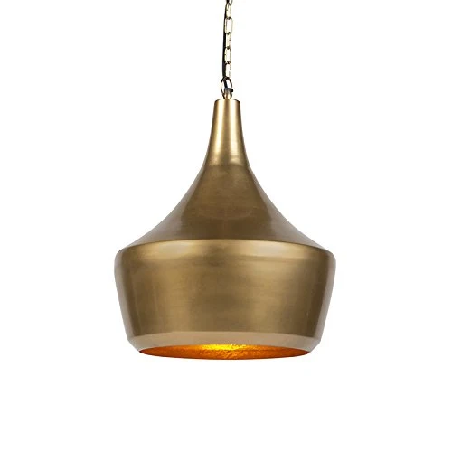 QAZQA Rétro Suspension/Lustre/Luminaire/Lumiere/Éclairage Vintage ronde Dorée - Duke C Métal Doré Rond E27 Max. 1 x 40 Watt/intérieur/Salon/Cuisine