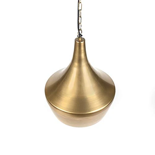 QAZQA Rétro Suspension/Lustre/Luminaire/Lumiere/Éclairage Vintage ronde Dorée - Duke C Métal Doré Rond E27 Max. 1 x 40 Watt/intérieur/Salon/Cuisine