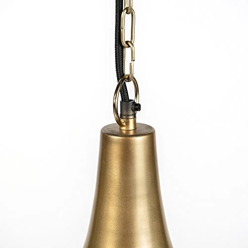 QAZQA Rétro Suspension/Lustre/Luminaire/Lumiere/Éclairage Vintage ronde Dorée - Duke C Métal Doré Rond E27 Max. 1 x 40 Watt/intérieur/Salon/Cuisine
