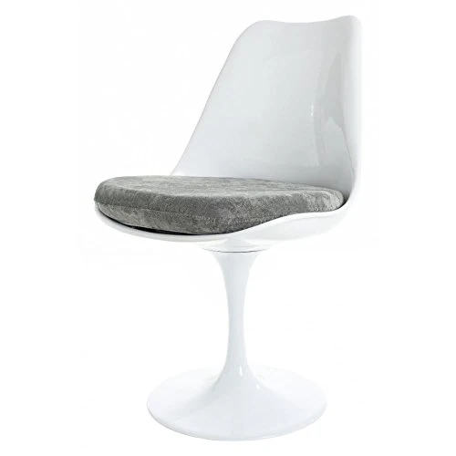 Eero Saarinen Chaise Tulipe Gris Blanc Et Soumise Style