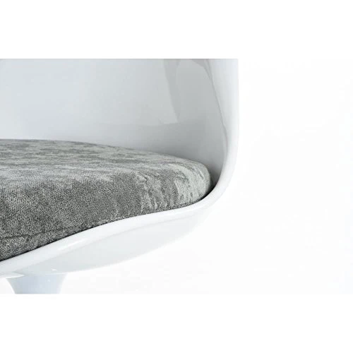 Eero Saarinen Chaise Tulipe Gris Blanc Et Soumise Style