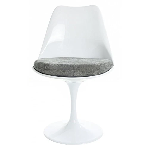 Eero Saarinen Chaise Tulipe Gris Blanc Et Soumise Style