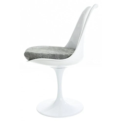 Eero Saarinen Chaise Tulipe Gris Blanc Et Soumise Style