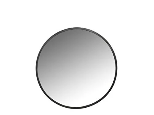Villa Collection Miroir Rond avec Cadre en métal Noir pour Suspension Ø 50 cm