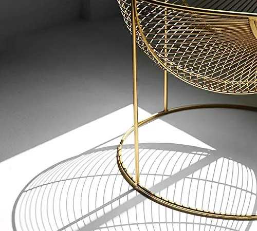 Buque Fauteuil de salle à manger en fil métallique Doré Édition limitée