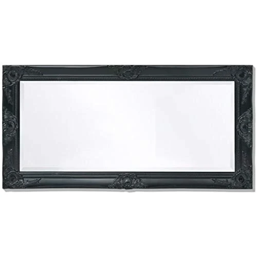 Tidyard Miroir Mural Magnifique pour Salle de Bain/Dressing Style Baroque Noir 100 X 50 cm