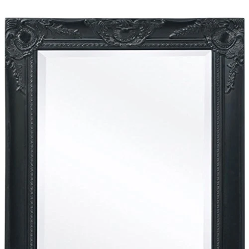 Tidyard Miroir Mural Magnifique pour Salle de Bain/Dressing Style Baroque Noir 100 X 50 cm
