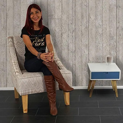 Fauteuil Malmö T371, Fauteuil rembourré de Salon, rétro, Design des années 50 ~ Beige/Marron, Tissu