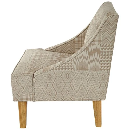 Fauteuil Malmö T371, Fauteuil rembourré de Salon, rétro, Design des années 50 ~ Beige/Marron, Tissu