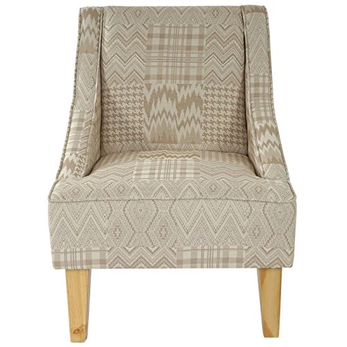 Fauteuil Malmö T371, Fauteuil rembourré de Salon, rétro, Design des années 50 ~ Beige/Marron, Tissu