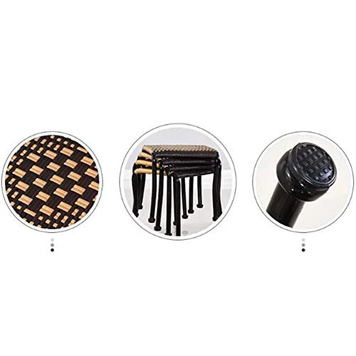 LEBAO-Small stool Petit Tabouret Petit Banc-Tabouret Bas De Loisirs De Tabouret De Rotin D'imitation en Plastique pour Le Banc De Chaussures