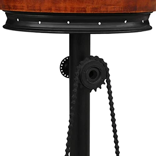 vidaXL Tabouret de Bar en Cuir véritable Style Industriel Vintage