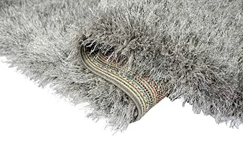 Merinos Tapis Precious Shaggy Scintillement en Gris Größe 160x230 cm
