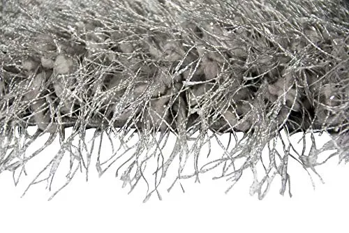 Merinos Tapis Precious Shaggy Scintillement en Gris Größe 160x230 cm