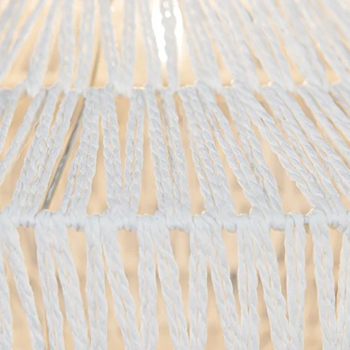QAZQA Design Lampe suspendue rétro blanche 50 cm - Lina Cono 50 Métal/Tissu Blanc Rond E27 Max. 1 x 60 Watt/Luminaire/Lumiere/Éclairage/intérieur/Salon/Cuisine