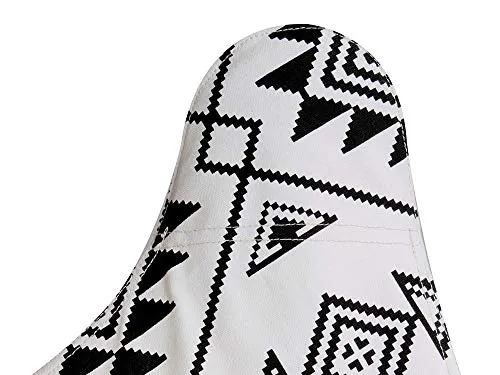 THE HOME DECO FACTORY - Fauteuil Papillon Butterfly Ethnique Noir et Blanc, Métal, 74 x 79 x 101 cm