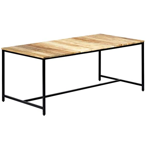 vidaXL Bois de Manguier Massif Brut Table à Dîner Table de Salle à Manger Table de Cuisine Table de Repas Table à Manger Maison Intérieur 180x90x75 cm