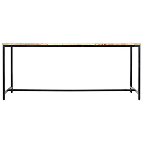 vidaXL Bois de Manguier Massif Brut Table à Dîner Table de Salle à Manger Table de Cuisine Table de Repas Table à Manger Maison Intérieur 180x90x75 cm