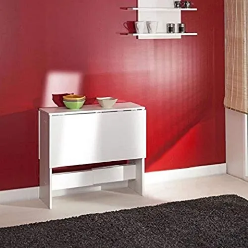 Table Pliante Contemporain avec 2 Abattants Blanc 103 x 76 x 73,4 cm, 2050A2100X00