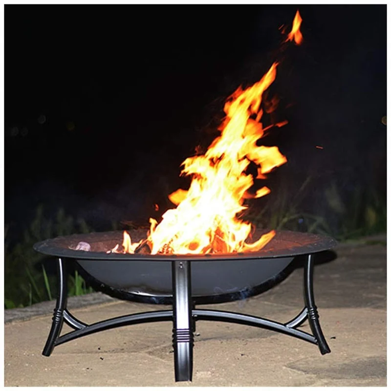 JJFIRE Brasero, Brasero Exterieur, Articles Ménagers Fonte Jardin Brûleur - Diamètre 89cm