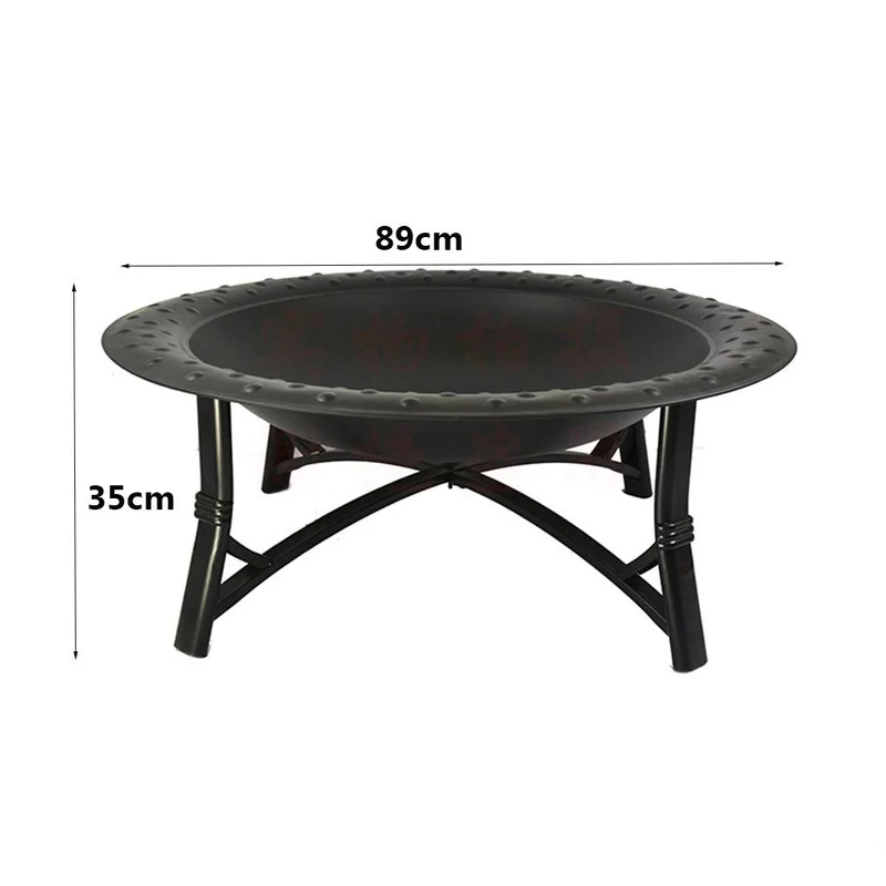 JJFIRE Brasero, Brasero Exterieur, Articles Ménagers Fonte Jardin Brûleur - Diamètre 89cm