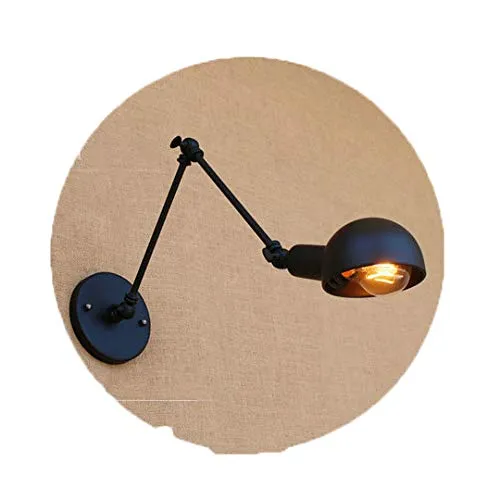 Extérieur Lampe Murale Intérieure, Super À Manches Longues Télescopique À Trois Pièces Décoration Forgé Lampe De Fer Club Cafe Nuit Supérieure Lampe Murale Blanche,1