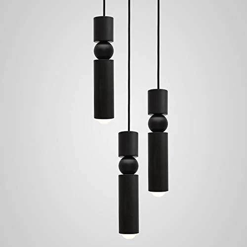 GU10 Creative salle à manger suspension lampe hauteur réglable couloir lampe abat-jour en verre chambre table à manger allée villa chevet véranda escaliers café salon lustre blanc chaud 6 * 35cm,Noir