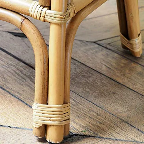 DECOCLICO Table Basse Ovale rotin Naturel