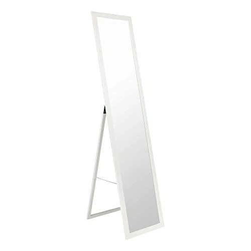 BD ART Miroir sur Pied Rectangulaire, Couleur Blanc 36 x 156 cm