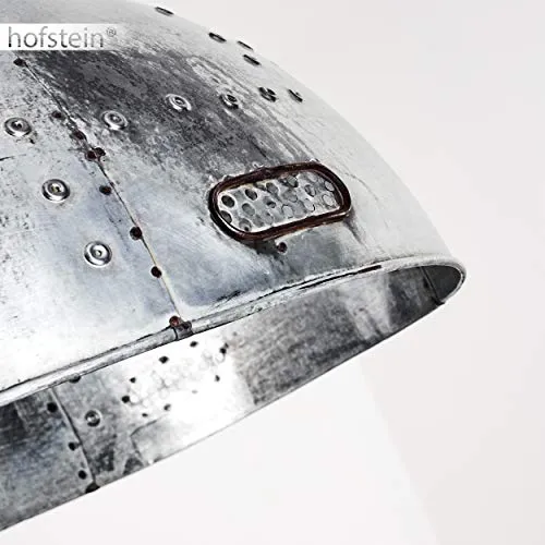 Suspension Svanfolk en métal gris effet rouille, lampe pendante rétro-industriel à hauteur variable, max. 121 cm, Ø 62, idéale dans un salon vintage, pour 1 ampoule E27 max 25 Watt, compatible LED
