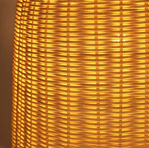 LAMP Lustre Vintage Moderne De Rotin Industrielle Romantique LED Plafonnier Luminaire Lustre Tissé à La Main Brown -60×60