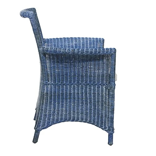 Rotin Design Fauteuil ROSAS Bleu en Osier fitrit