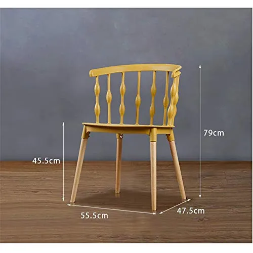 SSZZ Accueil Retour en Plastique Chaise À Manger Designer Café Bureau pour Discuter De Chaises, Simples Et Belles Et Durables,Bleu